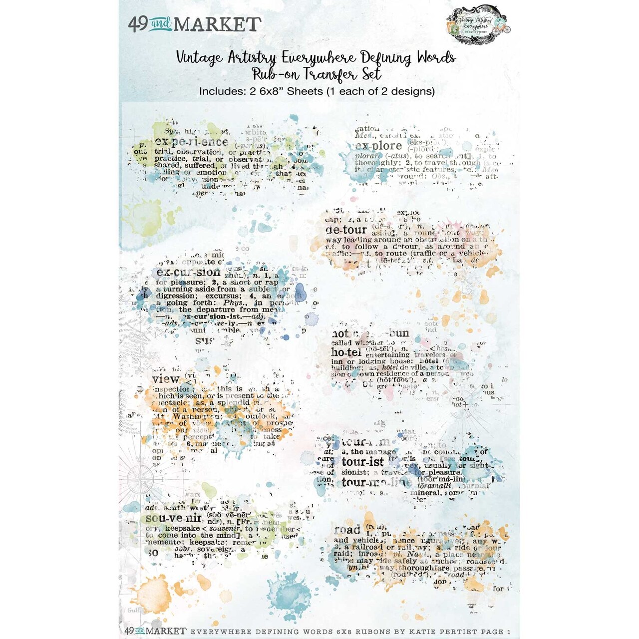 Vintage Artistry Everywhere Rub-Ons 6"X8" 2/Sheets-Defining Words